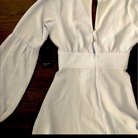 Free Press Long Sleeve Ruched Blue Dress • Size: Small • NWT - Picture 5 of 6